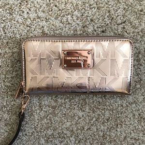 Rose Gold Metallic Michael Kors Wallet